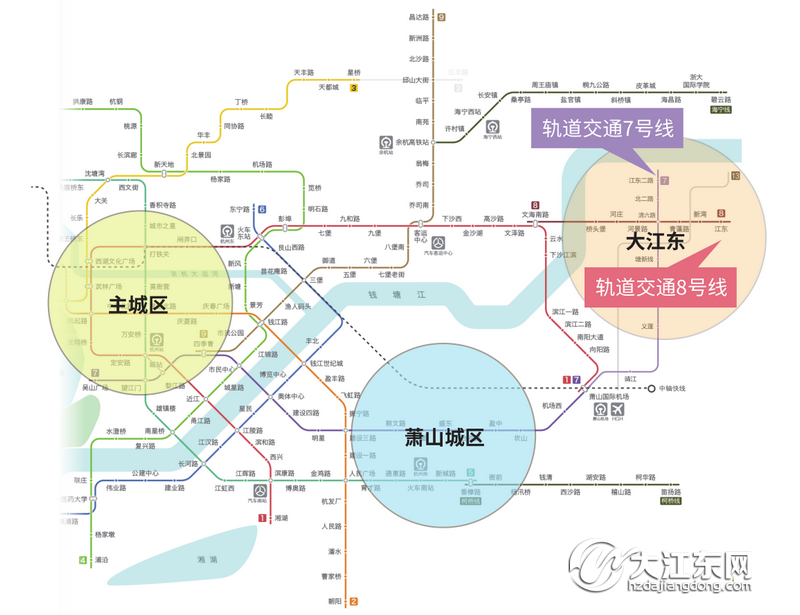 杭州10条地铁线公布时间表，大江东独占5条？