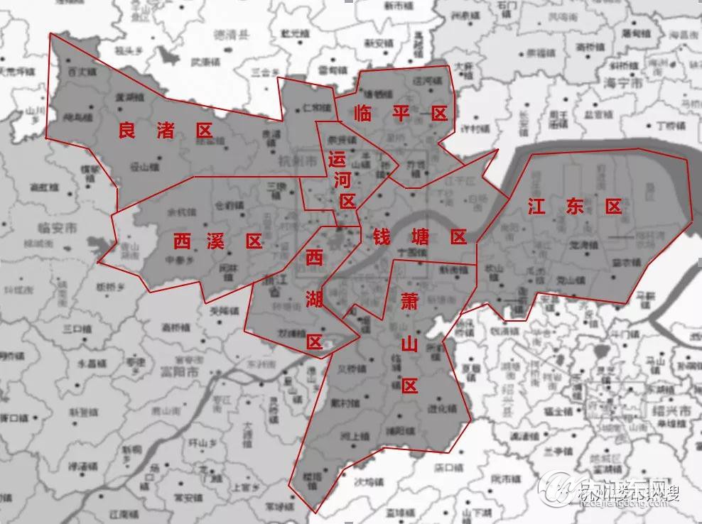 杭州主城"新8区"行政区划调整优化方案图,江东